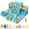 FBSPORT Inflatable Bounce House Water Slide, 3 Slides & 2 Bouncers 10-in-1 Water Slide Park Bounce House with 950W Blower, Bouncy Castle for Kids Backyard Party Outdoor, with Water Gun, Splash Pool view 1