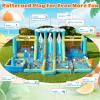 FBSPORT Inflatable Bounce House Water Slide, 3 Slides & 2 Bouncers 10-in-1 Water Slide Park Bounce House with 950W Blower, Bouncy Castle for Kids Backyard Party Outdoor, with Water Gun, Splash Pool view 2