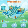 FBSPORT Inflatable Bounce House Water Slide, 3 Slides & 2 Bouncers 10-in-1 Water Slide Park Bounce House with 950W Blower, Bouncy Castle for Kids Backyard Party Outdoor, with Water Gun, Splash Pool view 3
