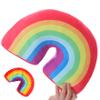 AwnsIMfreien Rainbow Pillows for Girls, Rainbow Pillow, 13.8 Inch Soft Short Plush Pillow Covers, Arch-Shaped Decor for Kids, Classroom, Home, Throw Covers view 1
