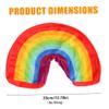 AwnsIMfreien Rainbow Pillows for Girls, Rainbow Pillow, 13.8 Inch Soft Short Plush Pillow Covers, Arch-Shaped Decor for Kids, Classroom, Home, Throw Covers view 2