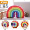 AwnsIMfreien Rainbow Pillows for Girls, Rainbow Pillow, 13.8 Inch Soft Short Plush Pillow Covers, Arch-Shaped Decor for Kids, Classroom, Home, Throw Covers view 3