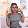 AwnsIMfreien Rainbow Pillows for Girls, Rainbow Pillow, 13.8 Inch Soft Short Plush Pillow Covers, Arch-Shaped Decor for Kids, Classroom, Home, Throw Covers view 4