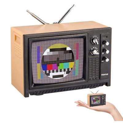 1 12 Scale Dollhouse Accessories, Plastic Vintage Mini Dollhouse Accessories TV, DIY Miniature for Decoration, for Lovers
