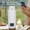 EVGATSAUTO Portable Milk Warmer, 500mL Fast Heating Bottle Warmer for Breastmilk and Water with 316L Heating Plate, 100W Rapid Power view 2