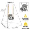 2 in 1 Toddler Swing Jumper with Frame, Outdoor, Indoor, Baby Swing with Safety Belt for Indoor and Outdoor Use, Foldable Metal Stand & Clear Instructions, Easy to Assemble view 2