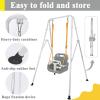 2 in 1 Toddler Swing Jumper with Frame, Outdoor, Indoor, Baby Swing with Safety Belt for Indoor and Outdoor Use, Foldable Metal Stand & Clear Instructions, Easy to Assemble view 3