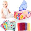 YOGINGO Montessori Tissue Box Toy for Infants - 6-12 Months Sensory Development - BPA Free, Crinkle with Early Learning Activities view 1