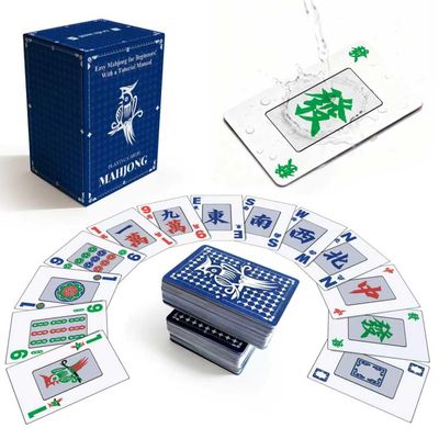 JIHUIJOY 144-Pcs China Mahjong Playing Cards - Waterproof & Non-Slip PVC Material, Large Font for Easy Reading, Durable & Portable, Ideal for Beginners & Elderly, Perfect for Travel, Camping[]