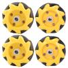 Badafaci 48mm Mecanum Wheel with Artificial Wheel Shape for TT Motors DIY Smart Car Accessories Smooth Running Directional Various Movement Modes (Two Pairs) view 2