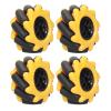 Badafaci 48mm Mecanum Wheel with Artificial Wheel Shape for TT Motors DIY Smart Car Accessories Smooth Running Directional Various Movement Modes (Two Pairs) view 3