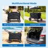 Wagon Stroller for 2 Kids, Baby Wagon Outdoor with Canopy, Collapsible with 5-Point Harnesses, Adjustable Handle & Pull Bar for Infants and Toddlers view 2