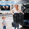 Wagon Stroller for 2 Kids, Baby Wagon Outdoor with Canopy, Collapsible with 5-Point Harnesses, Adjustable Handle & Pull Bar for Infants and Toddlers view 4