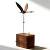 Natural Wonders Wooden Motion Sculpture Collection (Featuring Manta Ray Mechanical Sculpture, Swan Moving Art, and Narwhal Motion Art) (Black swan) view 1
