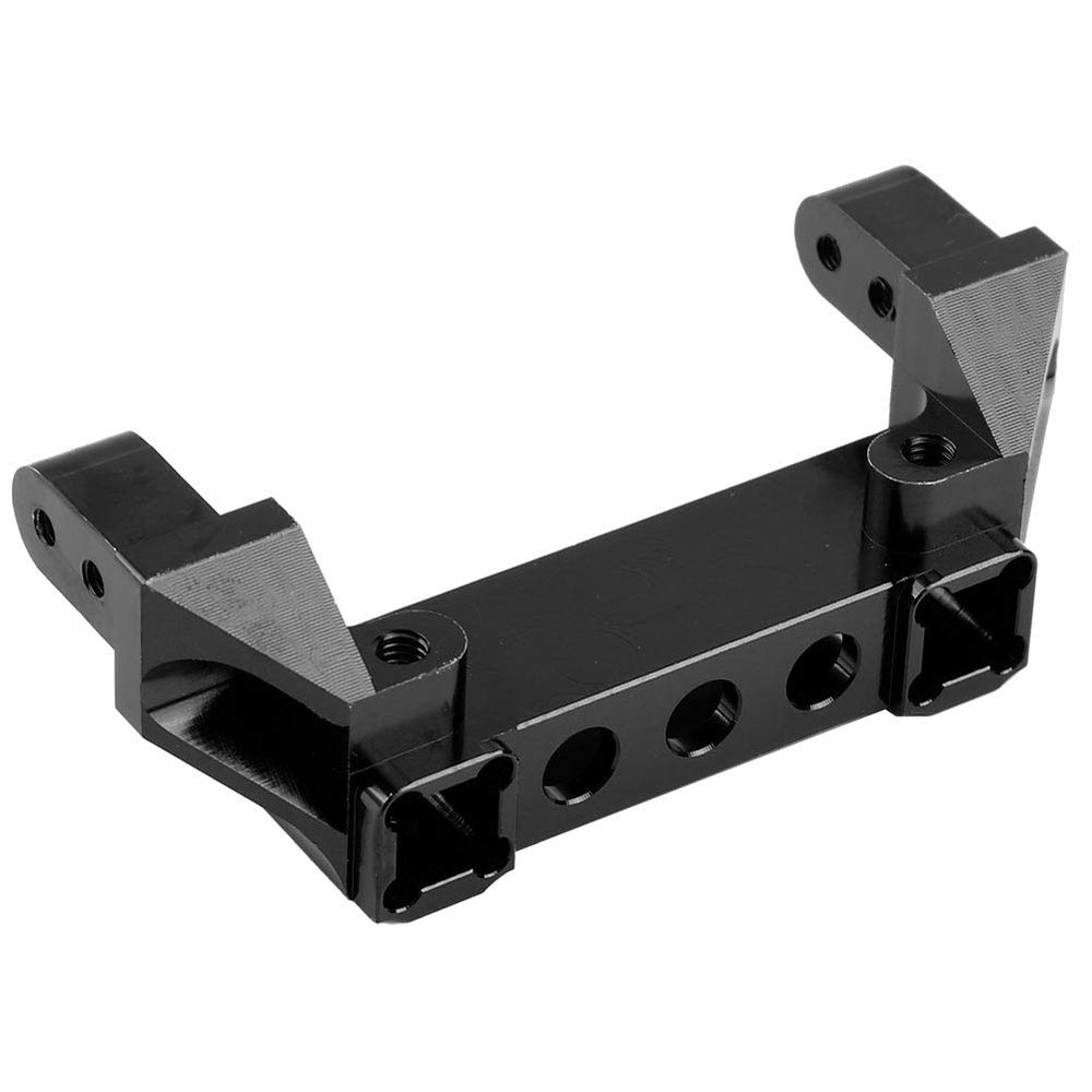 Aluminium Alloy Rear Bumper Mount for - 4 RC Crawler Car, CNC - Machined Servo Bumper Bracket with Anodized Finish, Durable and Easy to Install (F8237BL Black)
