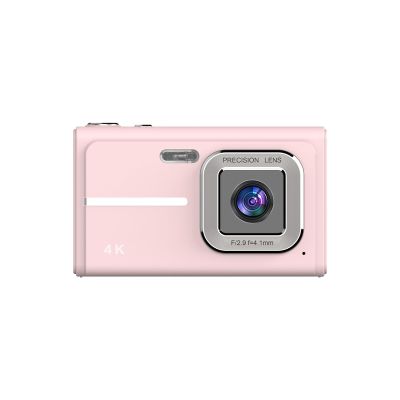 Andoer Kids and Beginners 1080P Vlog Camera 48MP 16X Zoom Autofocus Compact Digital Camera with 2.4 Inch IPS Screen (Pink)