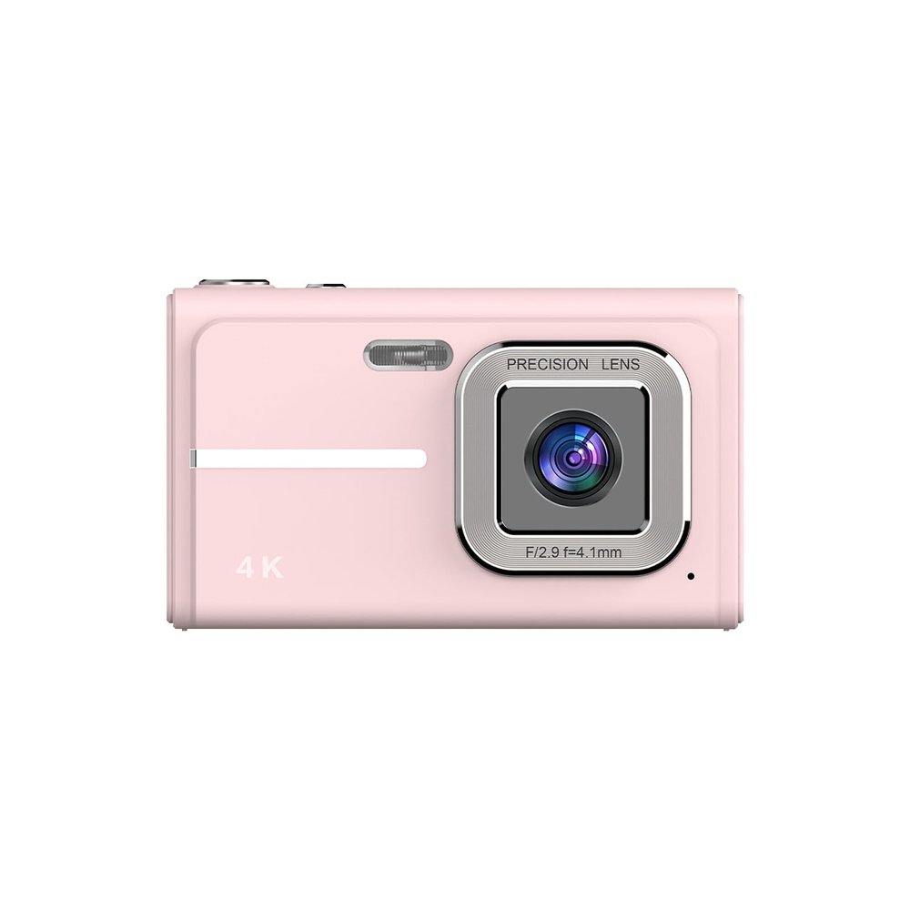Andoer Kids and Beginners 1080P Vlog Camera 48MP 16X Zoom Autofocus Compact Digital Camera with 2.4 Inch IPS Screen (Pink)
