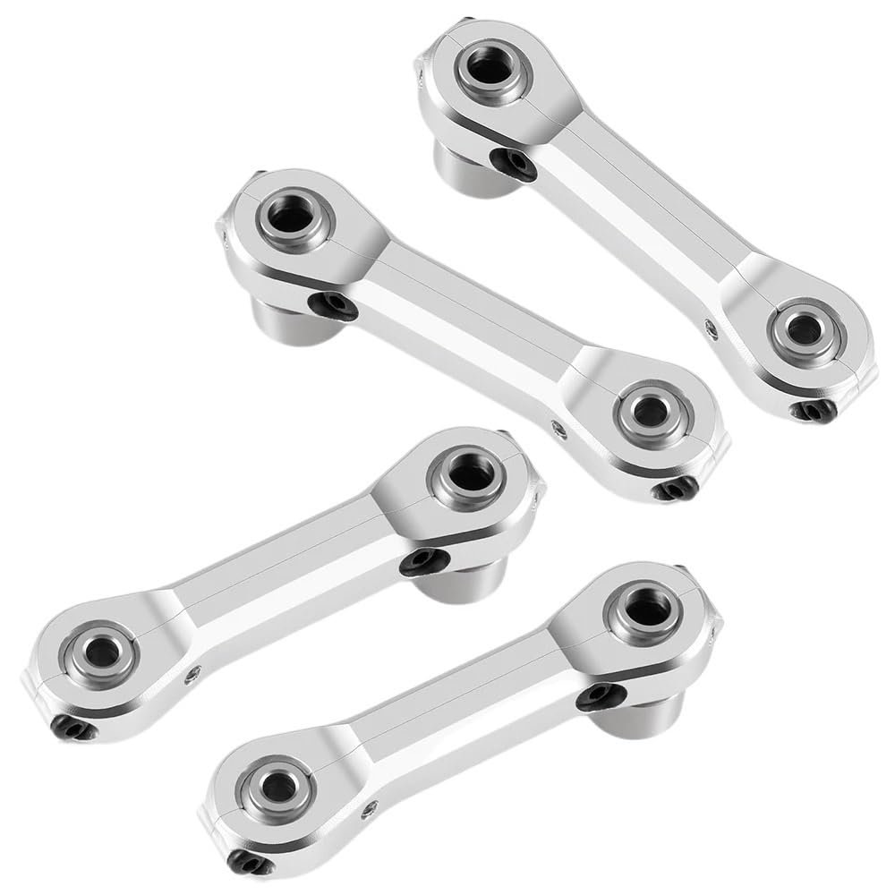 Alloy Front and Rear Anti-Tilt Rod Bar Set Link Mount for Losi 1/5 for DBXL 2.0 4WD Gas Buggy for RTR RC Truck Upgrade Parts(Silver)