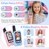 Video Walkie Talkies for Kids with Voice Changer, 2 Pack Rechargeable Kids Walkie Talkies with Real-Time Screen & Sticker Effect & Camera, 1000 Feet Long Range 2 Way Radio Toys for Boys/Girls 3-12 view 3