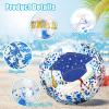 10 Pcs 16inch Graduation Beach Balls, Inflatable Glitter Beach Ball Congrats Grad Sign for Class of 2026, Swimming Pool Graduation Party Supplies for Senior College(Blue) view 3