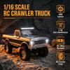 FunXylophy 1/16 Scale 4WD RC Crawler Truck, 2.4G Full Proportional Remote Control Pickup Car with Cool LED Headlights, All Terrain Off-Road Truck for Adult (RTR/Blue) view 3