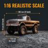 FunXylophy 1/16 Scale 4WD RC Crawler Truck, 2.4G Full Proportional Remote Control Pickup Car with Cool LED Headlights, All Terrain Off-Road Truck for Adult (RTR/Blue) view 4