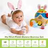 Baby Toys 6-12-18 Months - My First Plush Bunny Burrow with Stuffed Animals, Rattle, Crinkle, Teether, Montessori Sensory Toys for Babies Toddlers 1-3, Baby Block Stacking Toy for Boys Girls Gifts view 2
