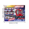 Educational Electric Train Set - Retro Subway Playset with Light and Sound, Encourages Creative Thinking Learning, Education Retro Subway Playsets with Lights Sounds for Kids Aged 4-10 Years Old view 2