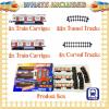 Educational Electric Train Set - Retro Subway Playset with Light and Sound, Encourages Creative Thinking Learning, Education Retro Subway Playsets with Lights Sounds for Kids Aged 4-10 Years Old view 3