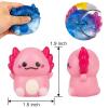 12Pcs Axolotl Slow Squishies Fidget Toys for Adults, Desktop Office Axolotl Squeeze Toys for Autism, Stress Balls for Teens Holiday Party Gifts (Random Colors) view 2