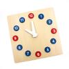 HLS maoyi Montessori Wooden Kids's Toy Clock, Teaching Aid Preschool Kids Recognize Time for Development and Family Interaction view 2