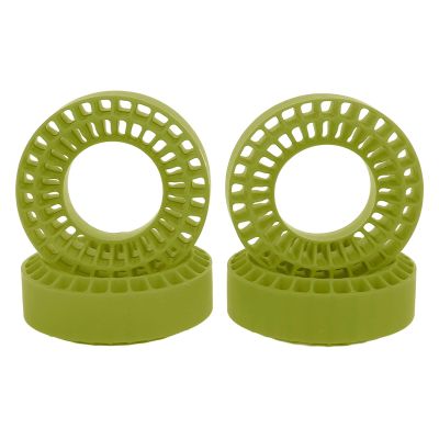 AIToWisely 4PCS Silicone RC Tire Insert for 1.0 Inch Tires, RC Wheel Insert for 1/10 RC Crawler Car, Wear and Pressure with Superior Sidewall Support (Green)