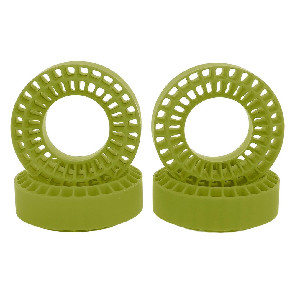 AIToWisely 4PCS Silicone RC Tire Insert for 1.0 Inch Tires, RC Wheel Insert for 1/10 RC Crawler Car, Wear and Pressure with Superior Sidewall Support (Green)