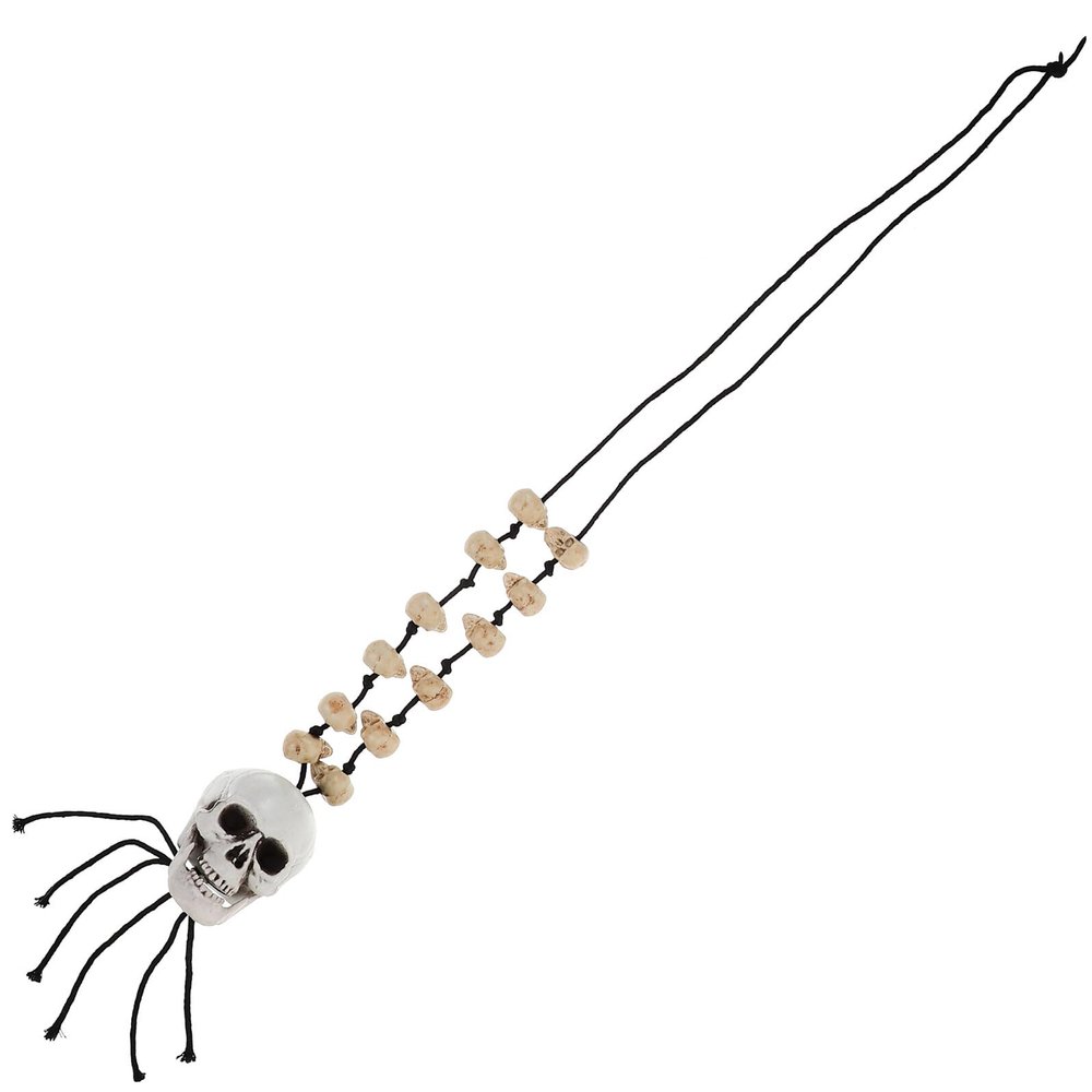 ARTIBETTER Halloween Resin Skull Skeleton Necklace for Men and Women, Vintage Clavicle Chain Pendant, Halloween Party Costume Jewelry, Gothic Bone Accessory