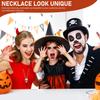 ARTIBETTER Halloween Resin Skull Skeleton Necklace for Men and Women, Vintage Clavicle Chain Pendant, Halloween Party Costume Jewelry, Gothic Bone Accessory view 3