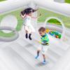 Easyair Inflatable Bounce House for Kids, PVC Small Bouncy Castle Outdoor with Basketball Hoop, Ball Pit, Rings, Target Game, Jumping, Pump Included view 4