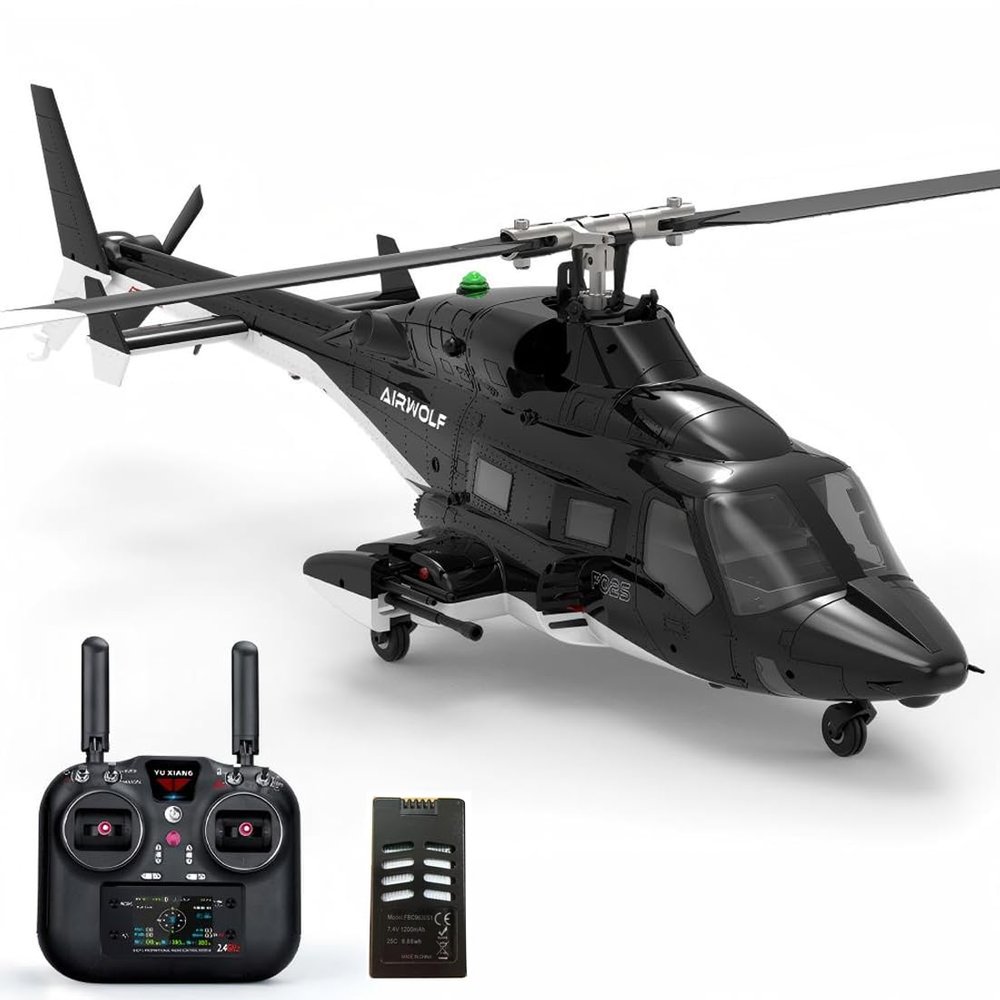 Advanced RC Helicopter for Experienced Pilots, YU Xiang F02S RC Helicopter with Assisted Flight Stabilization, Dual Brushless Hobby Helicopter (Non-Beginner)