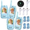 Rechargeable Video Walkie Talkies for Kids, Video Walkie-Talkie Toy Set, Clear Talk Videos Play, Stable Signal, Rechargeable & Eco-Friendly, Single-Channel Encrypted Connection (Blue-4) view 1