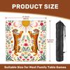 31.5" x 31.5" Mahjong Mat for Table with Carrying Bag Whimsical Tigers Floral Celestial Patterns Bright Non-Slip Noise-Reducing Game Mat Mahjong Accessories for Poker Dominoes Board Games view 2