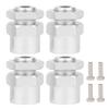 12mm to 17mm Wheel Hex Conversion Adapter for 1/10 RC Crawler, Aluminum Alloy RC Car Hex Adapter with Multiple Color Options, Compatible with HSP 94123 Model (Silver) view 1