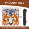 31.5" x 31.5" Mahjong Mat for Table with Carrying Bag Leopard Leaf Botanical Elements Abstract Vase Design Non-Slip Noise-Reducing Game Mat Mahjong Accessories for Poker Dominoes Board Games view 2