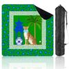 31.5" x 31.5" Mahjong Mat for Table with Carrying Bag Cheetah Palm Tree Chinese Inspired Vase Green Leopard Non-Slip Noise-Reducing Game Mat Mahjong Accessories for Poker Dominoes Board Games view 1