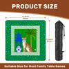31.5" x 31.5" Mahjong Mat for Table with Carrying Bag Cheetah Palm Tree Chinese Inspired Vase Green Leopard Non-Slip Noise-Reducing Game Mat Mahjong Accessories for Poker Dominoes Board Games view 2