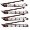 Tortoise Shell Mahjong Racks & Pusher Set  Acrylic Inlaid Mahjong Rack and Tile Pusher, Extra Long 17.5 Inch Tile Holders, 4 Racks for American Mahjong view 1