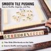 Tortoise Shell Mahjong Racks & Pusher Set  Acrylic Inlaid Mahjong Rack and Tile Pusher, Extra Long 17.5 Inch Tile Holders, 4 Racks for American Mahjong view 2