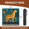 31.5" x 31.5" Mahjong Mat for Table with Carrying Bag Illustrative Cheetah Surrounded by Vibrant Floral Non-Slip Noise-Reducing Game Mat Mahjong Accessories for Poker Dominoes Board Games view 2