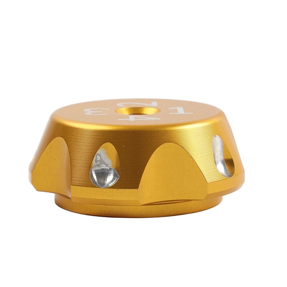 Cninba13 1 Pc Rear Shock Suspension Setting Adjuster Decoration Cap Suspension Nut Cover Aluminum Golden For Can Am Ryker 600 900 Rally Edition Sport Ace 19+ Models Accessories