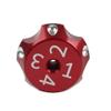 Cninba13 Suspension Nut Cover Rear Shock Suspension Setting Adjuster Decoration Cap 1 Pc For Can Am Ryker 600 900 Rally Edition Sport Ace 2019+ Models Accessories Aluminum Red view 1