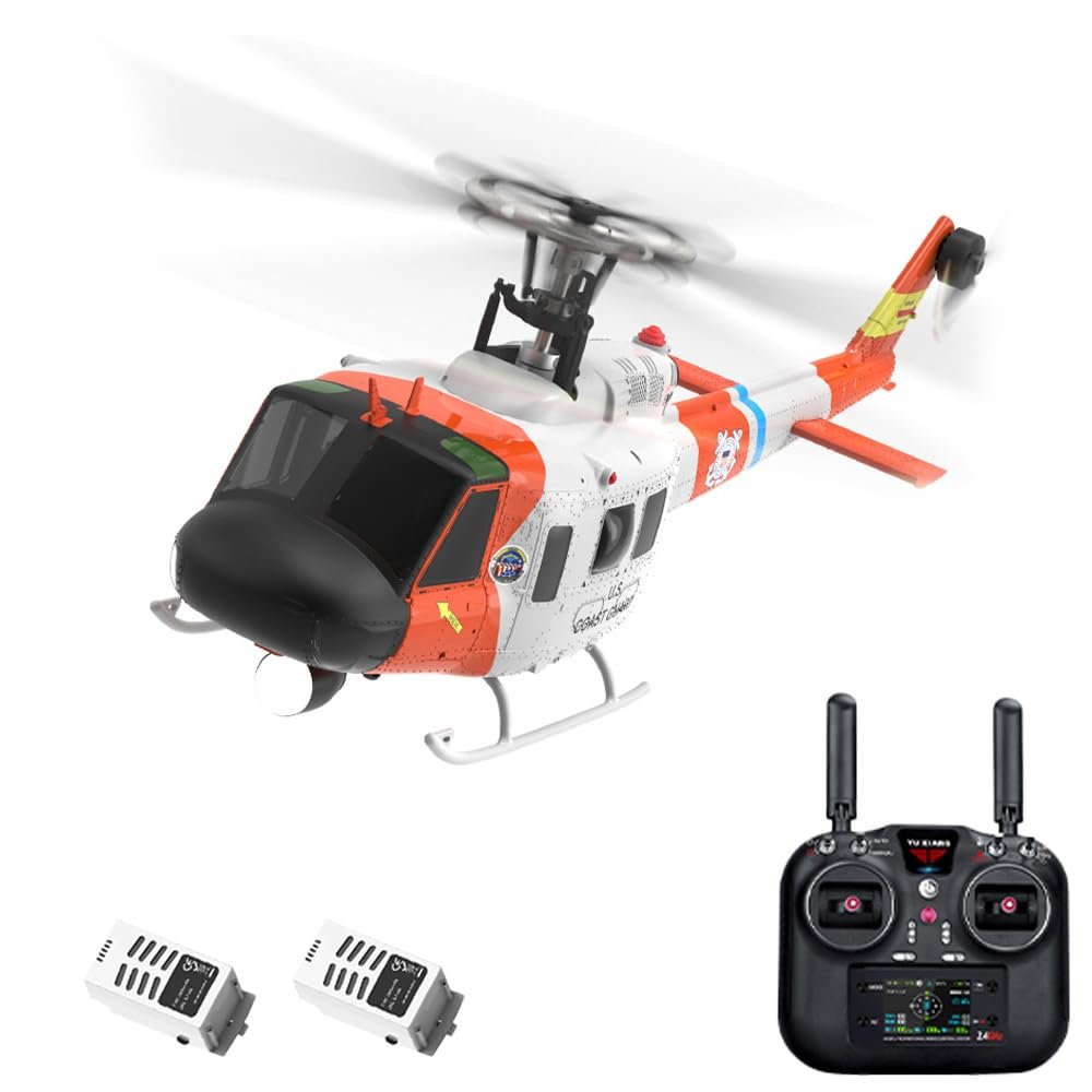 Advanced RC Helicopter for Experienced Pilots, Intelligent 6G RC Helicopter with Assisted Flight Control & Optical Stabilization, High-Performance Hobby Helicopter, Model F07S