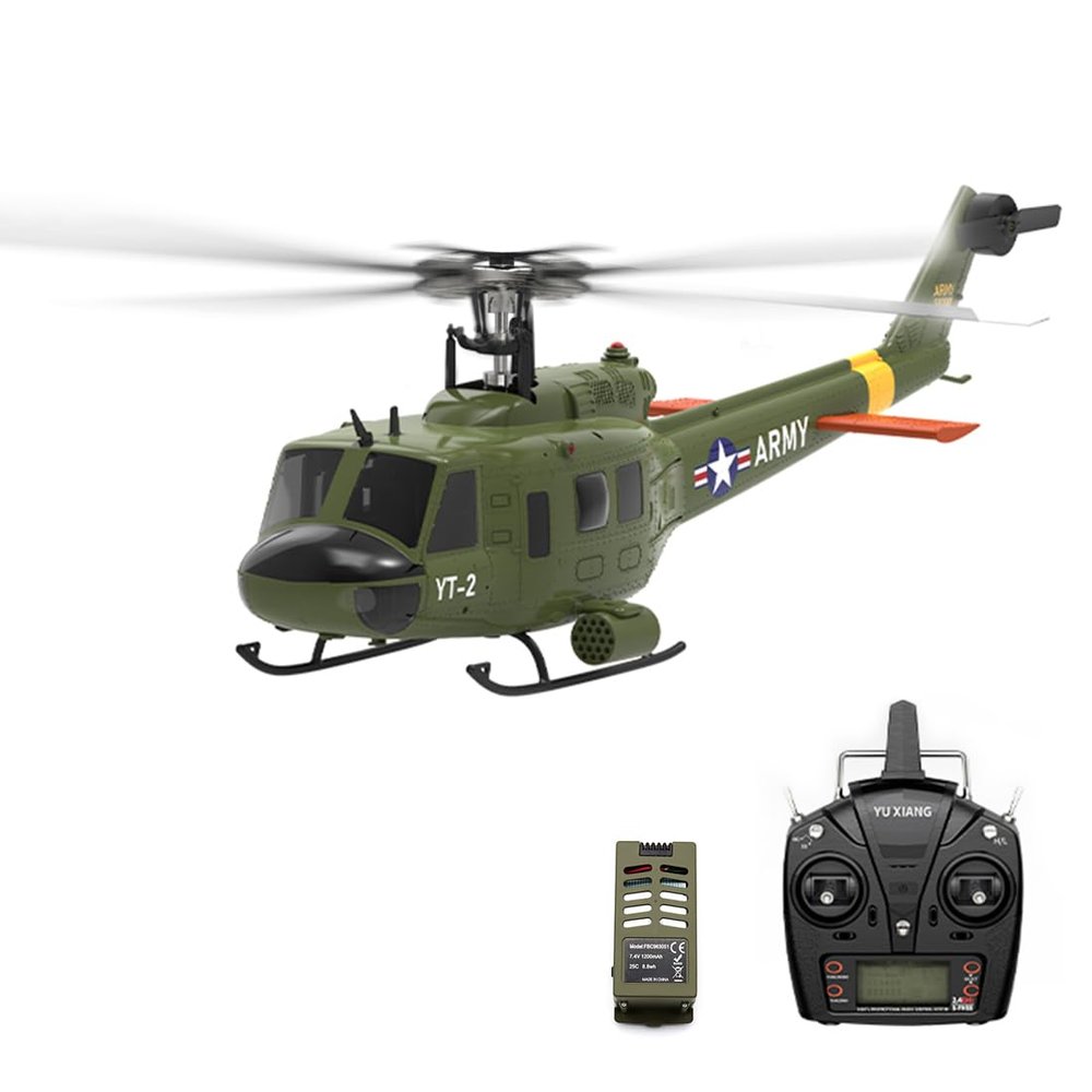 Advanced RC Helicopter for Experienced Pilots, 6-Channel RC Helicopter with Brushless Direct-Drive & 3D/6G Modes, Model F07-V